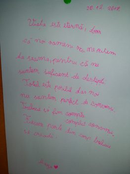 “Viata este eterna, doar ca noi oamenii..”