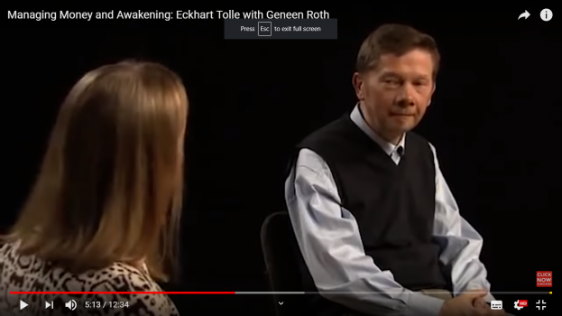 Eckhart Tolle – despre bani si ego (video 3 min)